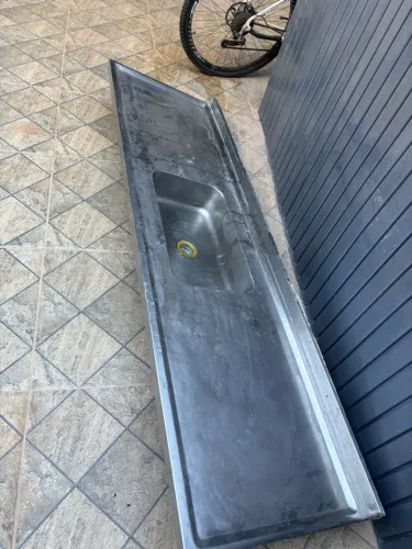 Bancada INOX com Cuba 2 metros por 60cm