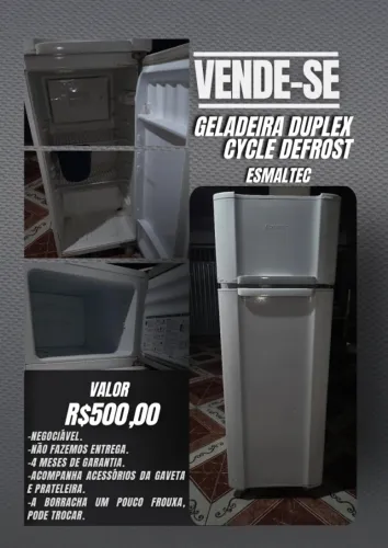 Geladeira Duplex Cycle Defrost Esmaltec
