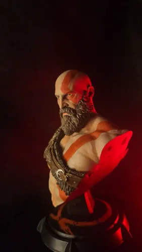 Busto Kratos God of War - Pintado à Mão