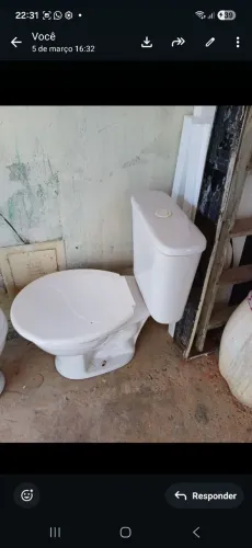 Vaso sanitário sem a tampa