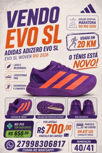 Tênis Adidas evo SL rio 2026