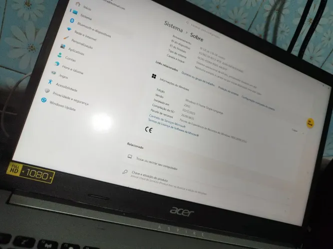 Notebook Acer Aspire 5 - 4gb de RAM, 256GB SSD