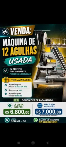 Maquina Elasticadeira 12 agulhas
