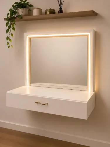 Penteadeira Camarim Suspensa com Led