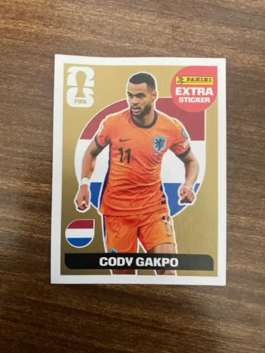 Figurinha Cody Gakpo Dourada Extra Sticker Panini Copa do Mundo 2026