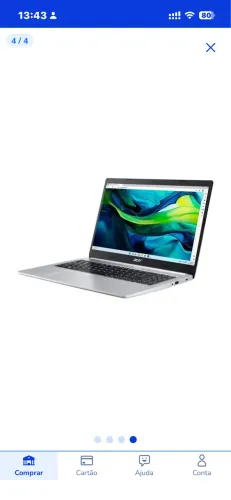 Notebook Acer razey 5 com 256 ssd