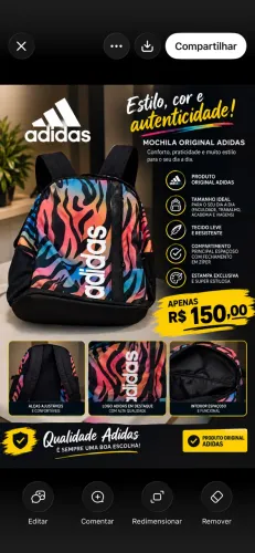 ? MOCHILA ADIDAS ORIGINAL ? R$ 150,00!