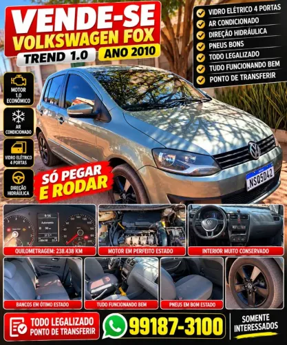 Volkswagen Fox City 1.0 MI/ 1.0mi Total Flex 8V 5P 2010