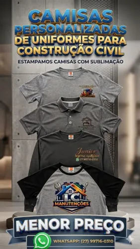 Camisas e uniformes personalizados