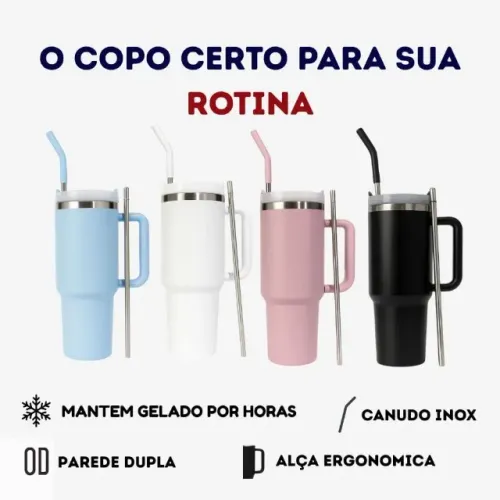 Copo Térmico 800ml com Tampa e Canudo de Inox - Alta Durabilidade, Bebidas Geladas