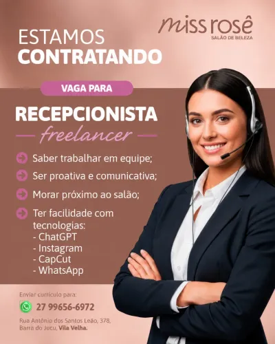 Vaga recepção 