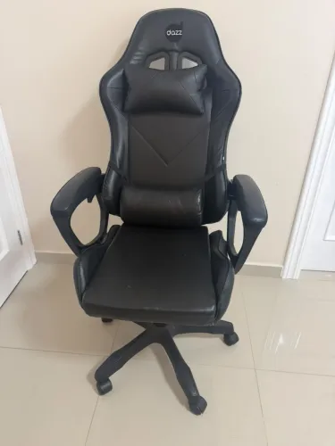 Cadeira Gamer Dazz Ergonômica Reclinável Preta com Rodízios e Almofadas