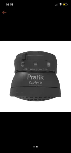 Chuveiro Ducha Pratik 3 Temperaturas Preto 4400W 220V