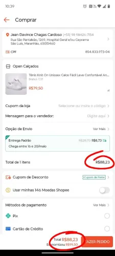 Tênis Knit On Unissex Calce Fácil Leve Confortável