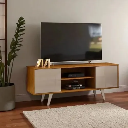 Rack bancada fendi nature até 55 polegadas