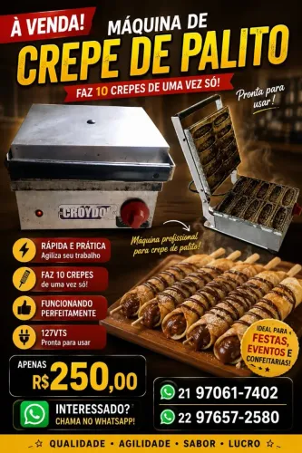 Máquina de crepe profissional