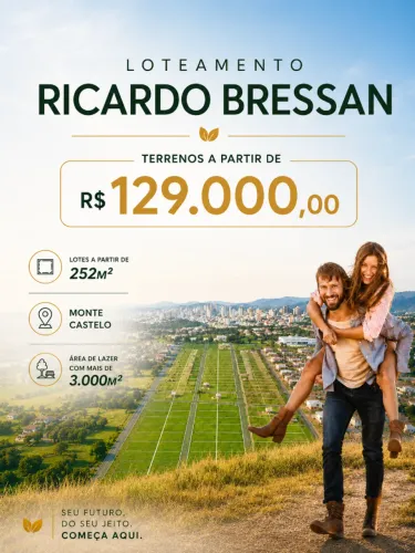 LOTEAMENTO RICARDO BRESSAN - Monte Castelo, Tubarão/SC