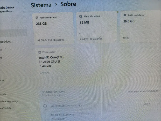 Computador Desktop ( usado ) de altíssimo padrão.