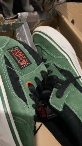 39/40 Vans Half Cab Sci-fi verde com caixa e cadarço extra