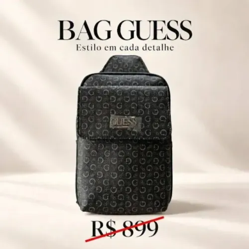 Bolsa Bag Guess Transversal Original Preta - Importada dos EUA