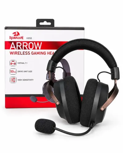 Headset Gamer Redragon Arrow H858 Sem Fio 7.1