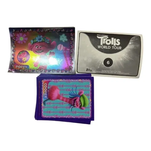 70 figurinhas album trolls world tour topps editora