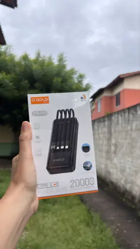 Carregador/Bateria Portátil 20000mAh aGold Carregamento Simples e Fácil