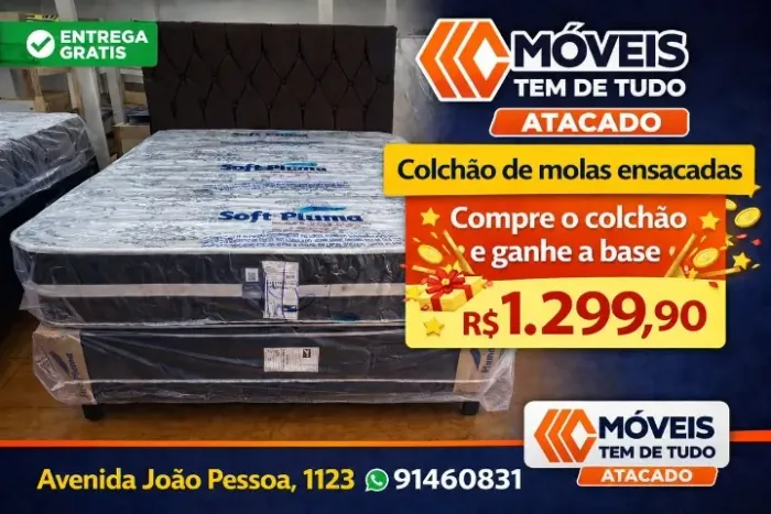 PROMOÇÃO !! COMBO PARA QUEIMAR O ESTOQUE !BASE CASAL+COLCHÃO POCKT MOLAS ENSACADAS 1299,90
