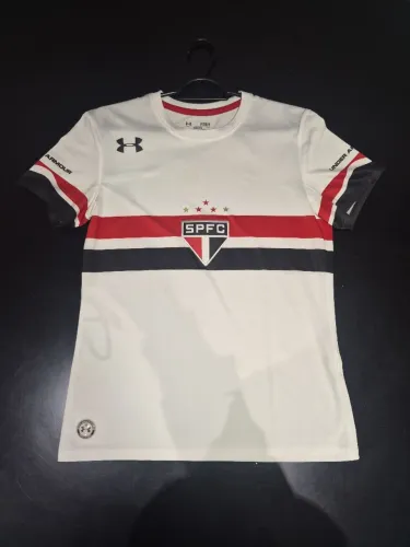 Camisa São Paulo FC (SPFC) Under Armour Feminina - Tamanho P - Conservada
