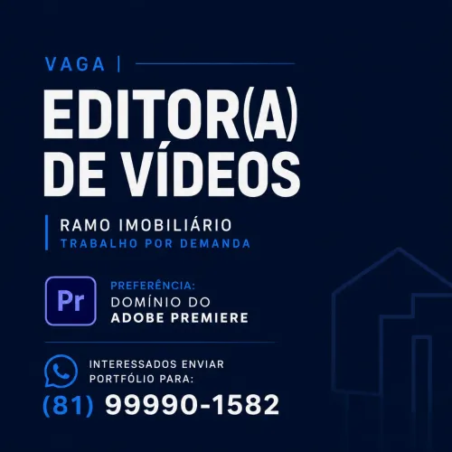 Vaga editor de vídeo