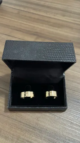 Par de aliança em ouro 18k