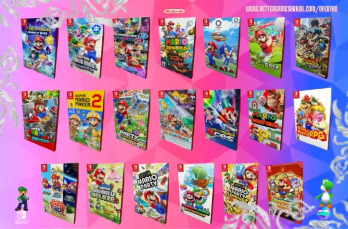 Mario & Striker . Spark Kart Fury Maker RPG Party Paper Tenis NS2 Allstar Odyssey Wonder