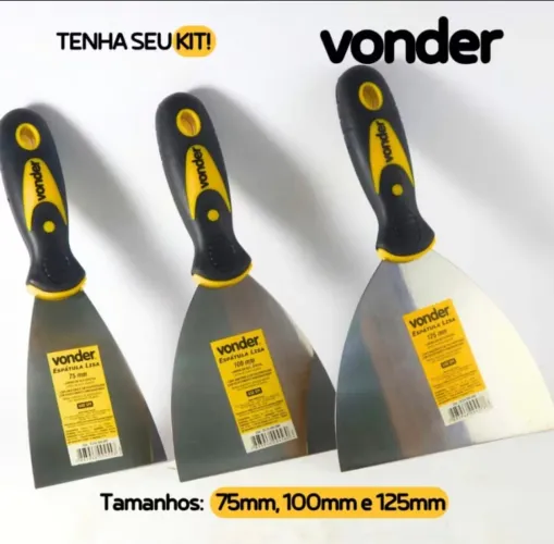 ESPATULAS PROFISSIONAL  VONDER - 03 PEÇAS