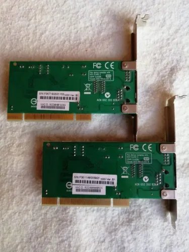 LOTE de DUAS PLACAS DE REDE tipo PCI (não é PCI-e não), otimo estado, saída RJ45