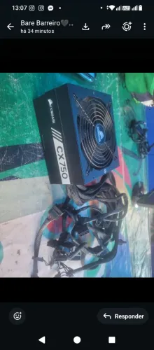 Fonte Game corsair.750w semi nova 280$