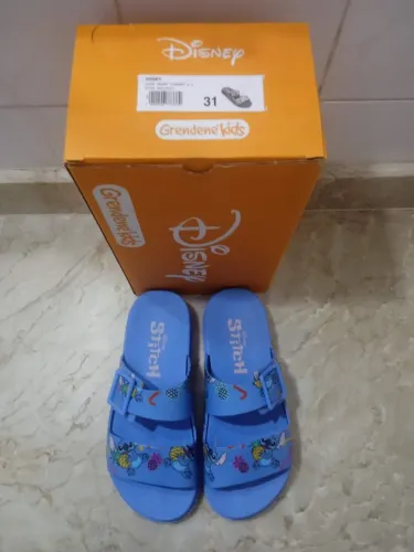 Sandália Infantil Unissex Grendene Disney Summer II Azul Nova 31