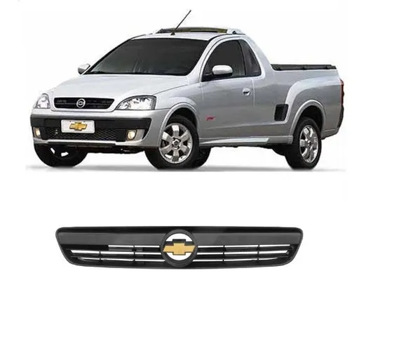 Grade Dianteira Corsa 2003 04 05 06 07 08 2012 Montana Preto sem emblema aedbc dqtnd