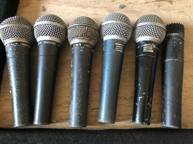 Microfone Shure com defeito 