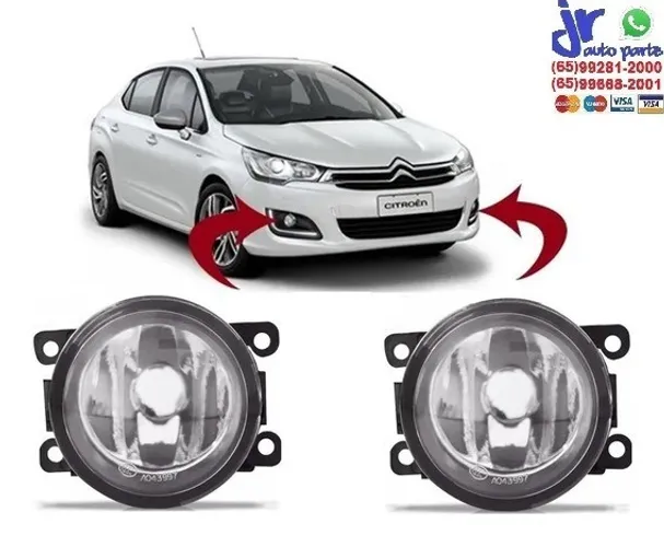 Par Farol De Milha Citroën C4 Lounge 2013 2014 (Reposição)