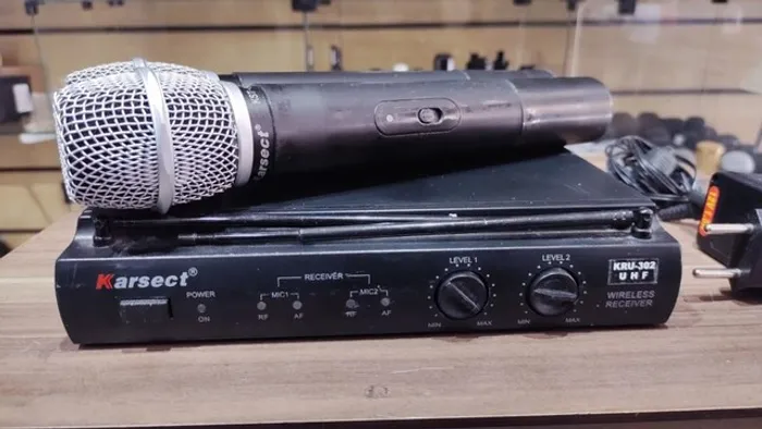 Microfone Duplo Karsect Kru302 Uhf Funcionando 100%!!