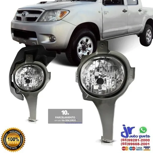 Par Farol de Milha Hilux Sr Srv 2005 2006 2007 2008 Auxiliar Neblina