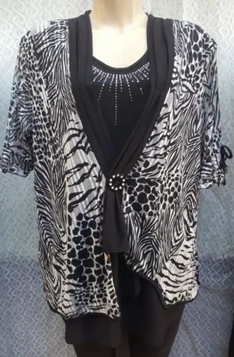 Blusas animal print Plus Size tam 50/52