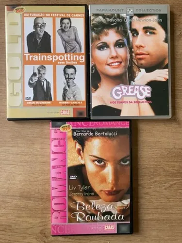 4 DVDs Trainspotting, Beleza Roubada, Romeu e Julieta e Grease