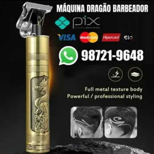maquina de corte de cabelo barbeador aceitamos cartão
