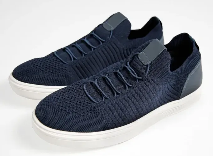 Tênis Masculino Casual Knit New York Azul Marinho Calçe Fácil