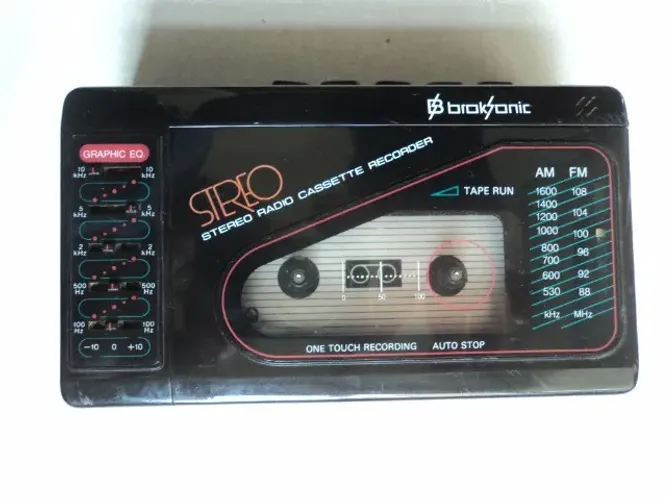 BrokSonic-Stéreo-Model: TSG-45-Radio Cassete Recorder- Funcionando(Colecionador ou Decoraç