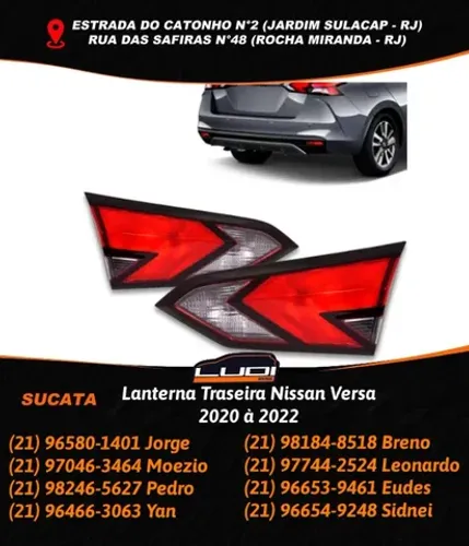 Lanterna Traseira Nissan Versa 2020 à 2022