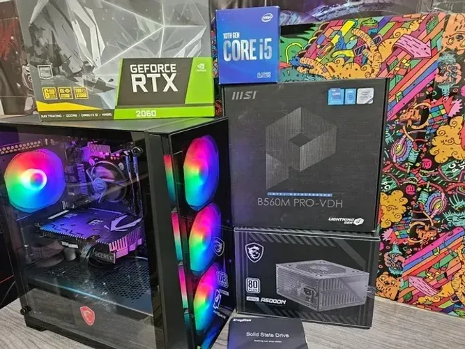 Pc Gamer Novo i5 10400f RTX 2060 16RAM 1 Ano de Garantia
