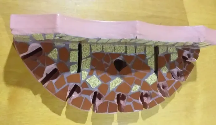 Porta Espetos Artesanato em Mosaico