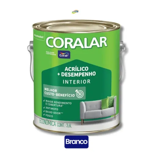Tinta Coral Coralar + Desempenho Acrilico 3,6L